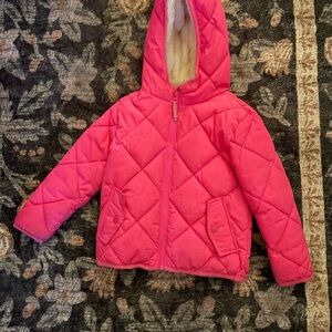 Cat & Jack Bright Pink Quilted Puffer Jacket